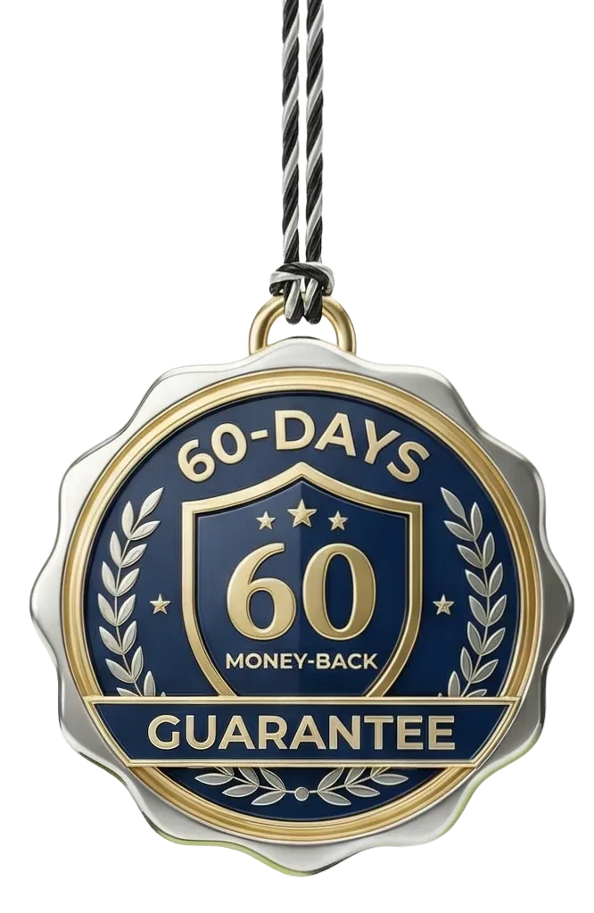 60-day money-back guarantee seal