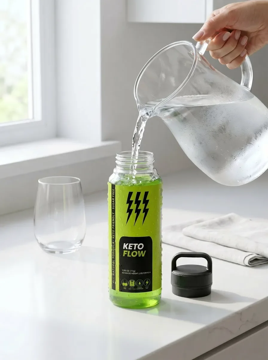Step three: filling the bottle with cold water